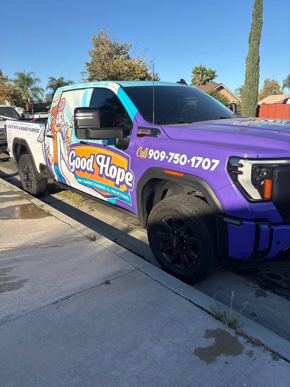 A Good Hope Air Conditioning & Heating branded truck
